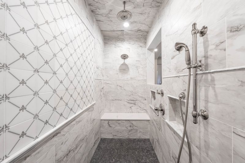 Walk-in Shower with Textured Tiles